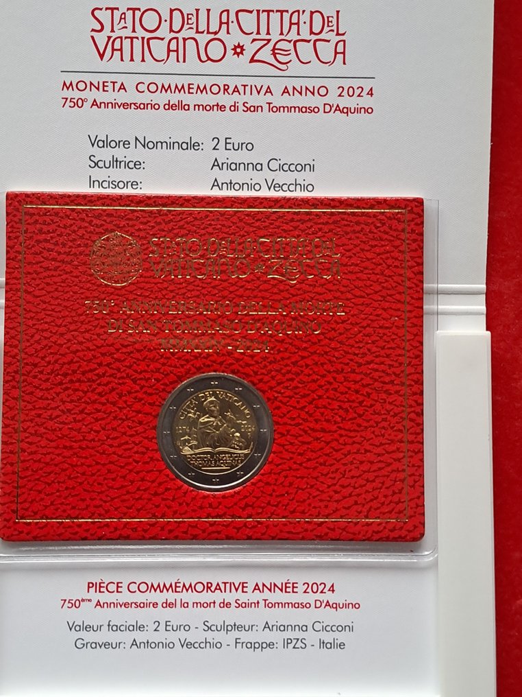 Vatikanstaten. Year Set (BU) / 2 Euro 2014/2024 (3 items) (Ingen mindstepris) #3.2