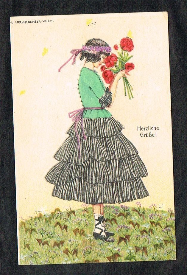 AK Mela Köehler - 维也纳 - 衷心的问候！ - 未写的明信片 - 明信片 (1) - 1900-1900 #1.0