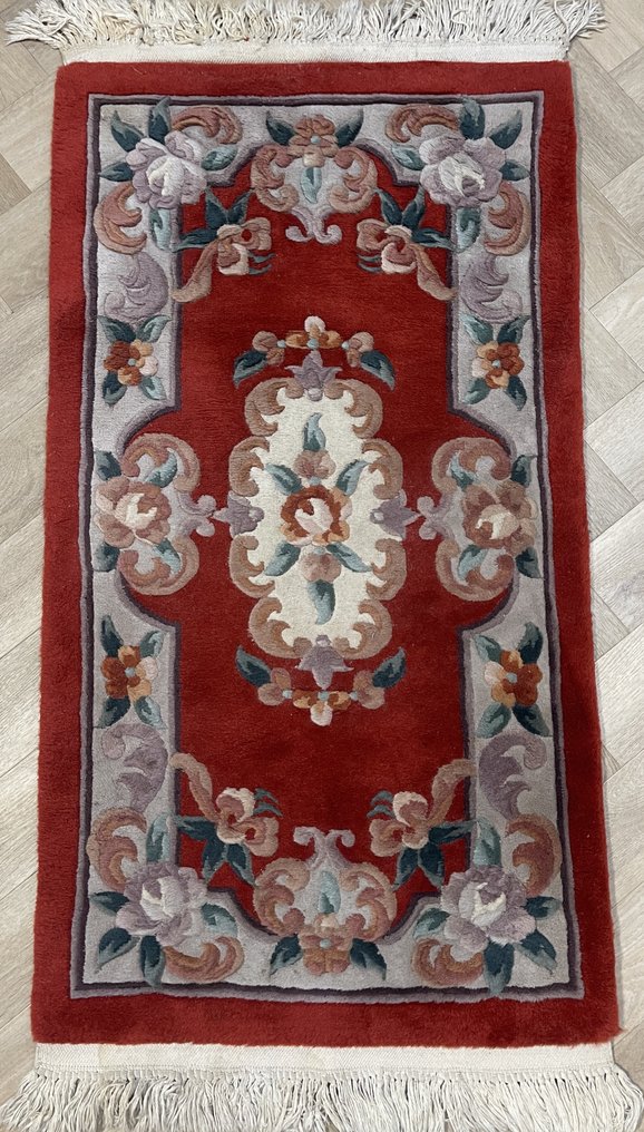 现代中国北京 - 手工编织 - 羊毛 - 地毯 - 高品质地毯 - 地毯 - 地毯 - 132 cm - 69 cm #1.0