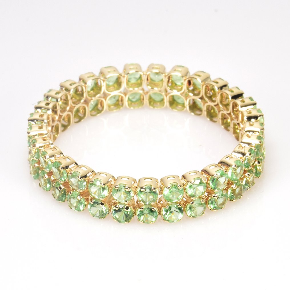 Sans prix de réserve - Bague - 14 carats Or jaune - 1.73ct. tw. Tsavorite - Certificat GFCO #1.0