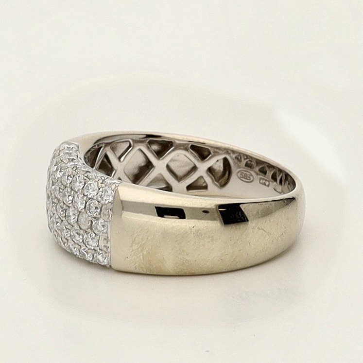 戒指 - 14 克拉 白金 - 1.14ct. tw. 鉆石 (天然) #2.1