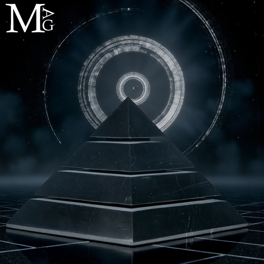 Shungite——古碳金字塔的原始能量，源自Shungite单块古老碳 - 高度: 115 mm - 闊度: 150 mm- 2234 g #1.0