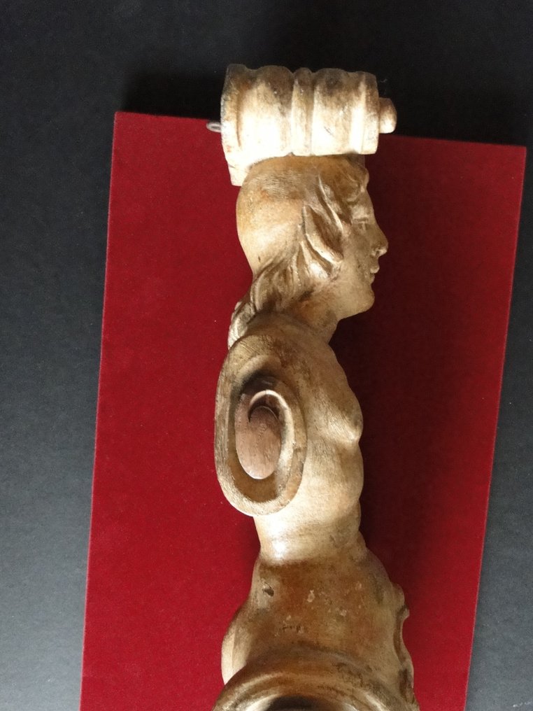 Scultura, Große Renaissance Karyatide - 70 cm - Probabilmente limewood #4.3