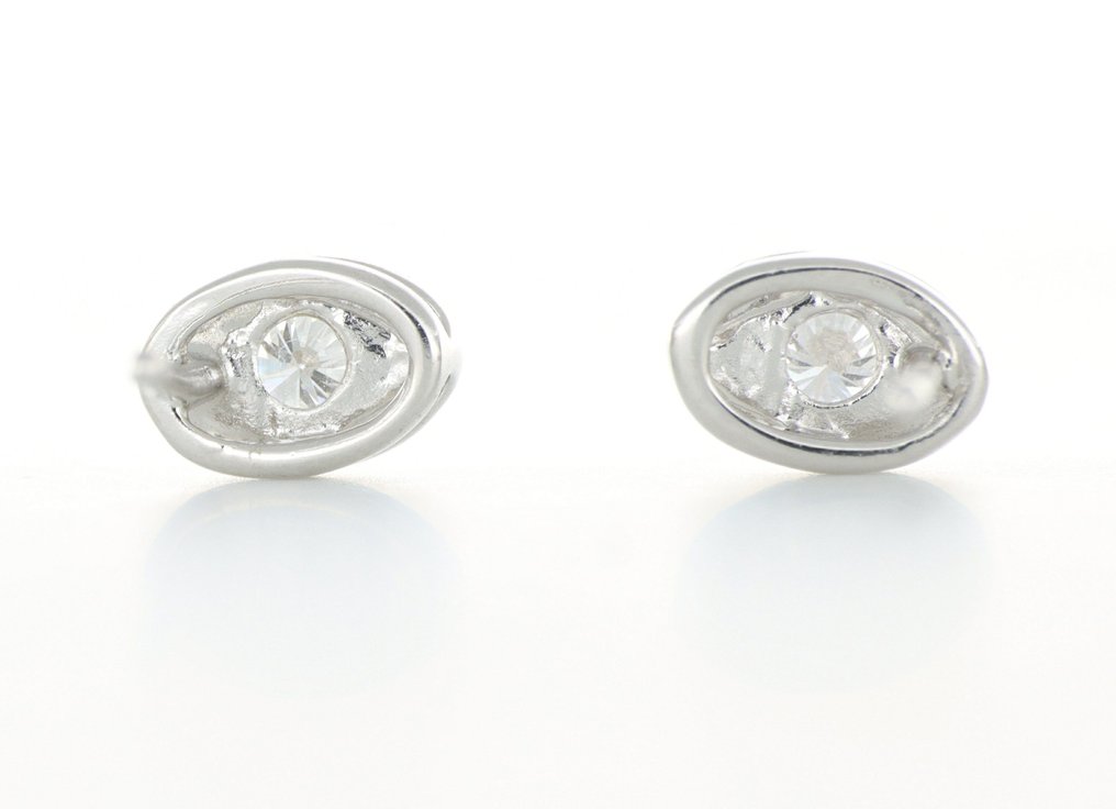 没有保留价 - 耳环 - 18K包金 白金 -  0.25ct. tw. 钻石 (天然)  #2.1