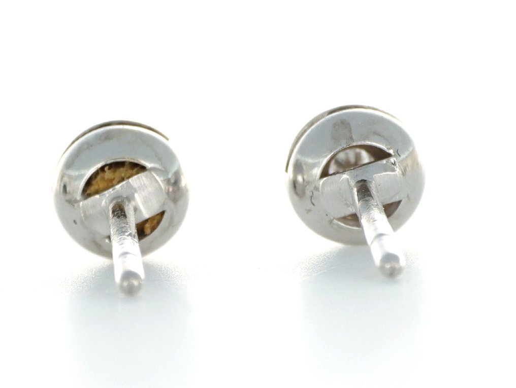 χωρίς τιμή ασφαλείας - Σκουλαρίκια - 18 καράτια Λευκός χρυσός -  0.05ct. tw. Διαμάντι (Φυσικό)  #4.3