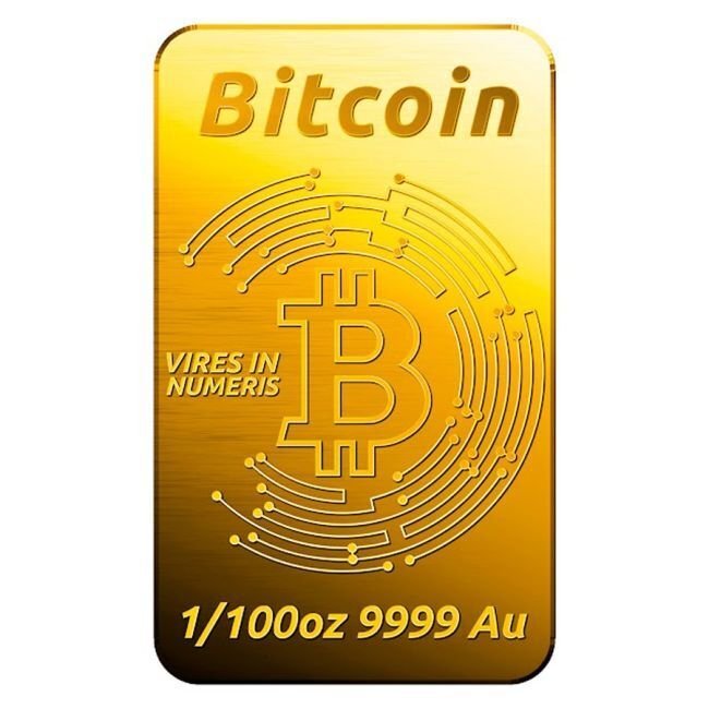 1/100 Troy Ounce - Goud .999 - Scottsdale - Gold Bar Bitcoin (With Box) (Zonder minimumprijs) #1.0