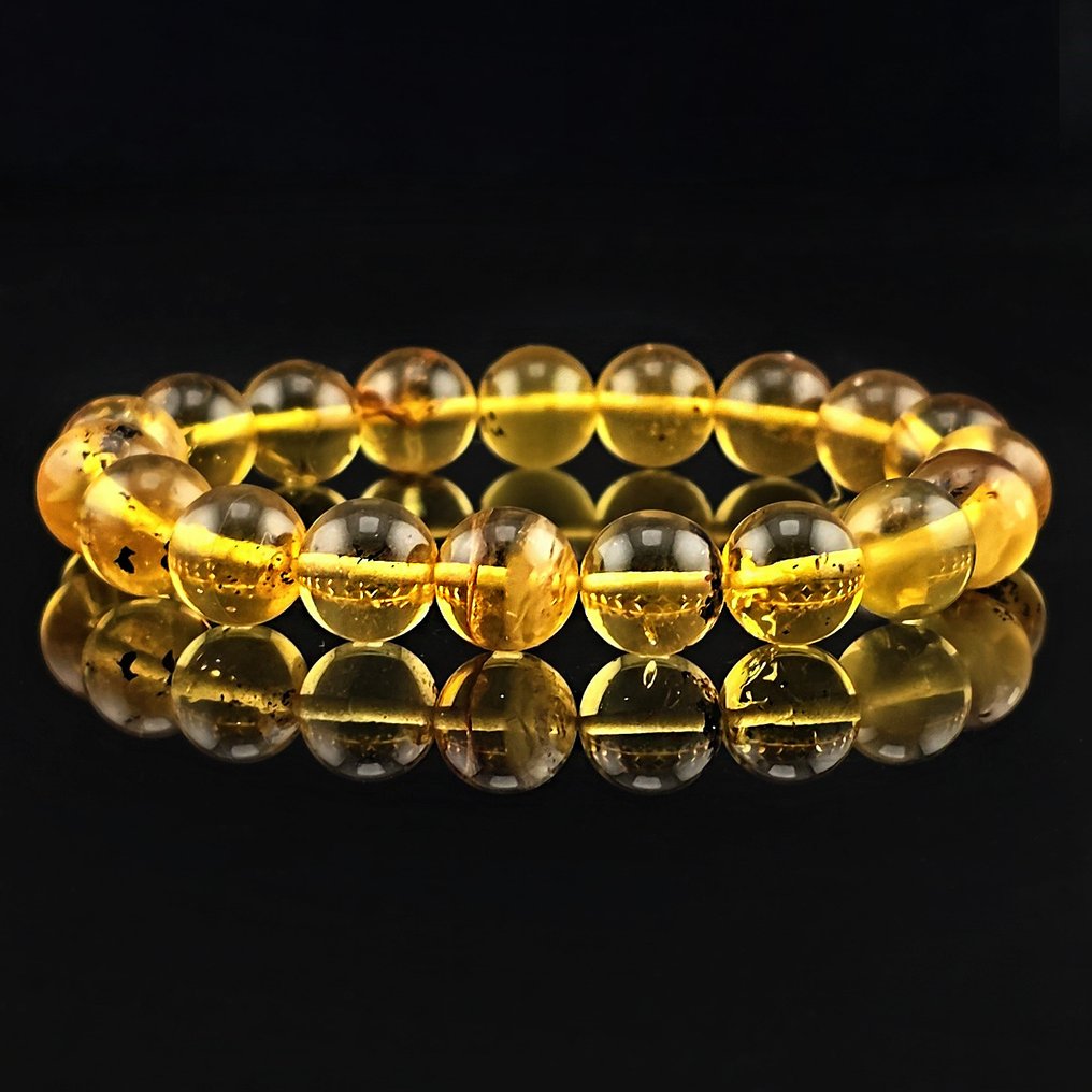 金光波罗的海琥珀手链——古代树脂的透明珠子 - 琥珀  (沒有保留價) #1.0