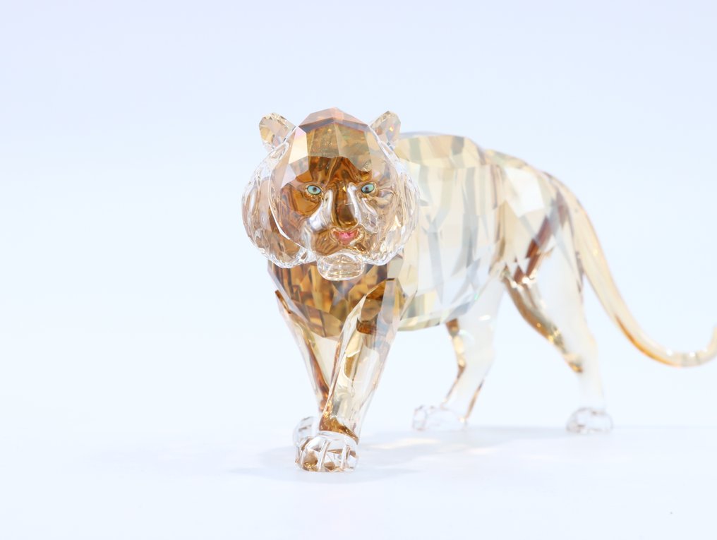 Figure - Swarovski - Bedreigde Dieren Tijger (Boxed + certificate) - Crystal #2.1