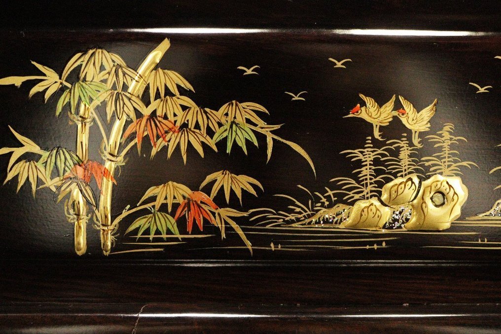 Κατάνα - ξύλο Katana kake ραφιέρα για σπαθιά Makie βερνικωμένη - Ιαπωνία #3.2