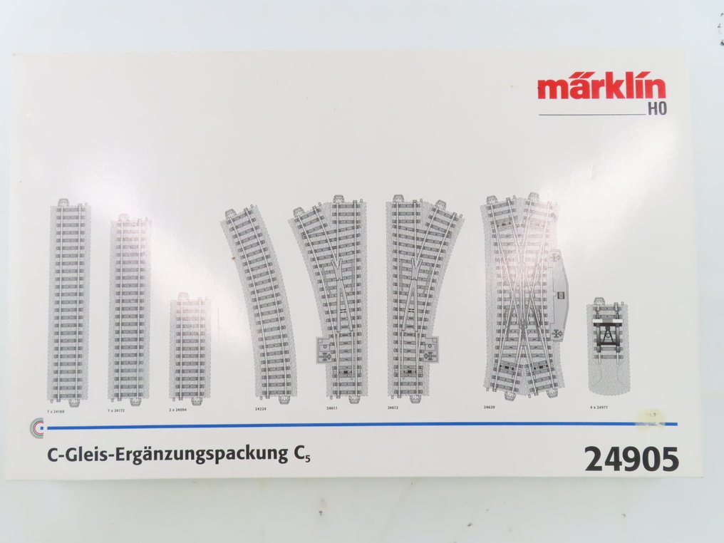 Märklin H0 - 24905 - Tory kolejowe (modelarstwo) (1) - Zestaw szyn 24-częściowy C5, obejmujący m.in. zakrzywione i proste elementy szyn, ręczne #3.2