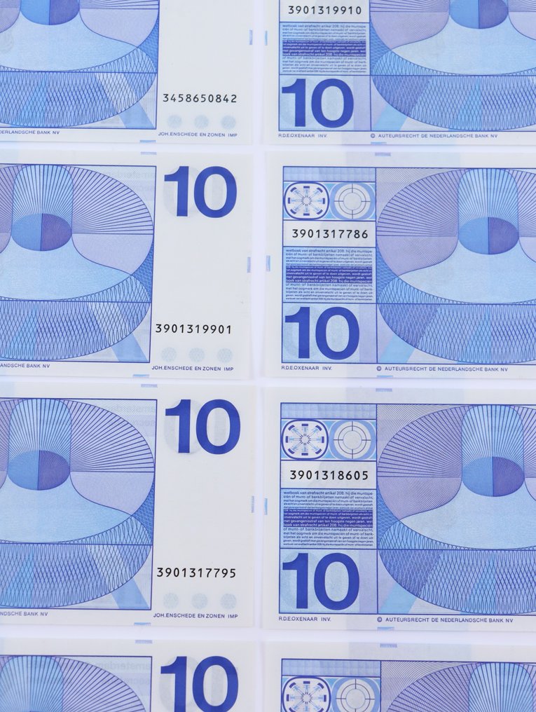 Ολλανδία. - 10 x 10 Gulden - 1968 Frans Hals - Pick 91 (χωρίς τιμή ασφαλείας) #3.2