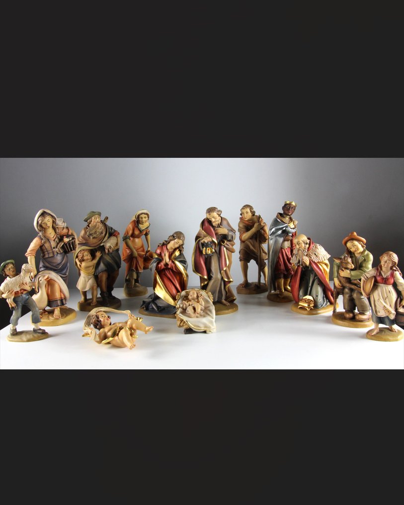 LEPI - Val Gardena - Rupert - Carving, Kerstgroep - 25 cm - Maple #1.0