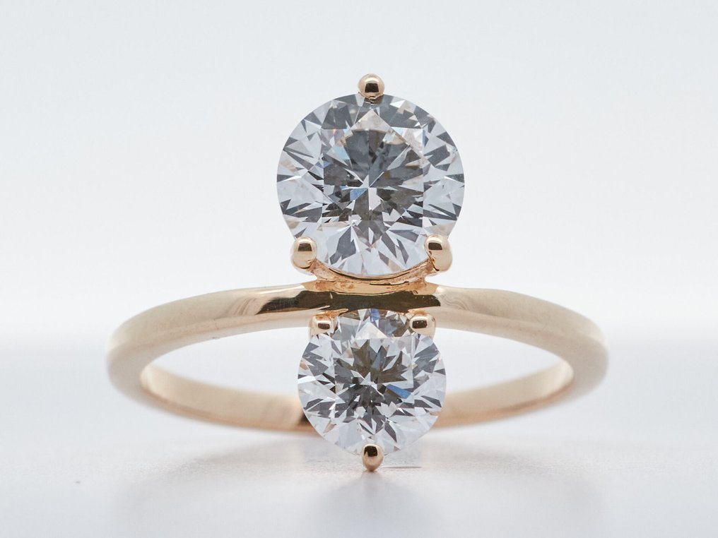 Ingen reservasjonspris - Ring - 14 karat Gull -  2.28ct. tw. Diamant (Lab-dyrket) - Diamant #1.0