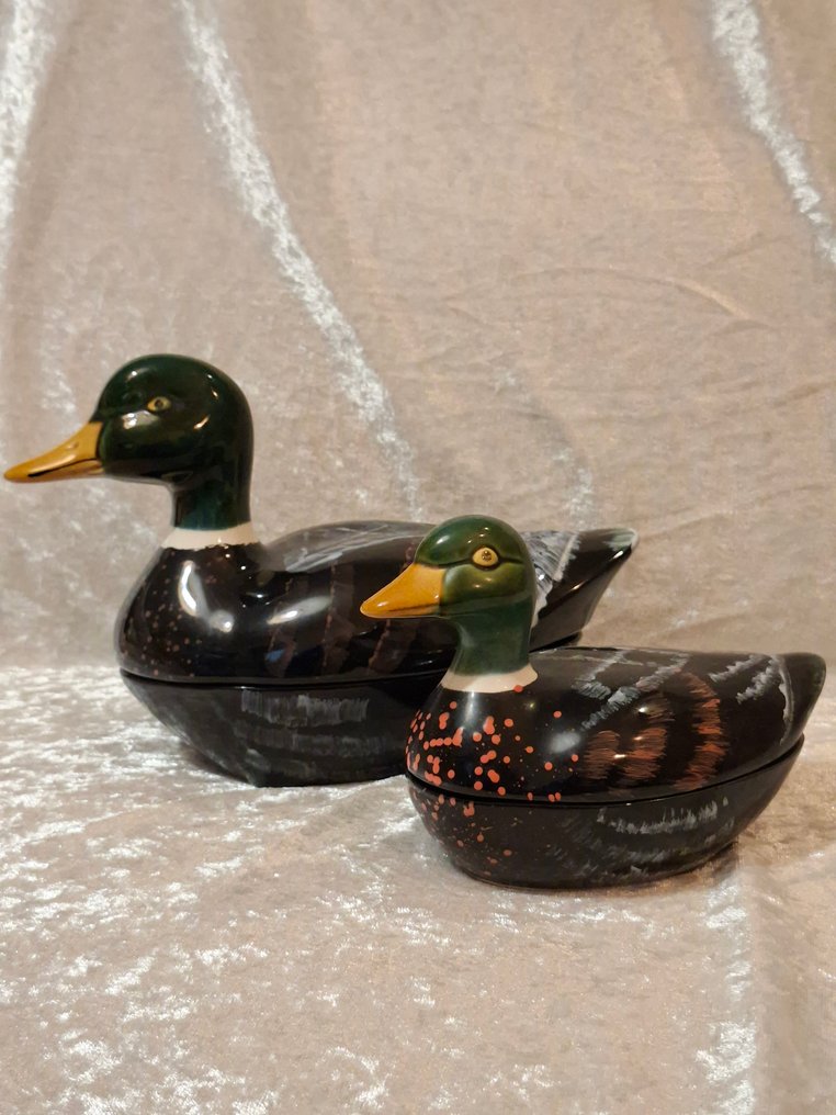 Michel Caugant - Terrin (2) - colvert - Keramik - 2 terriner Michel Caugant #1.0