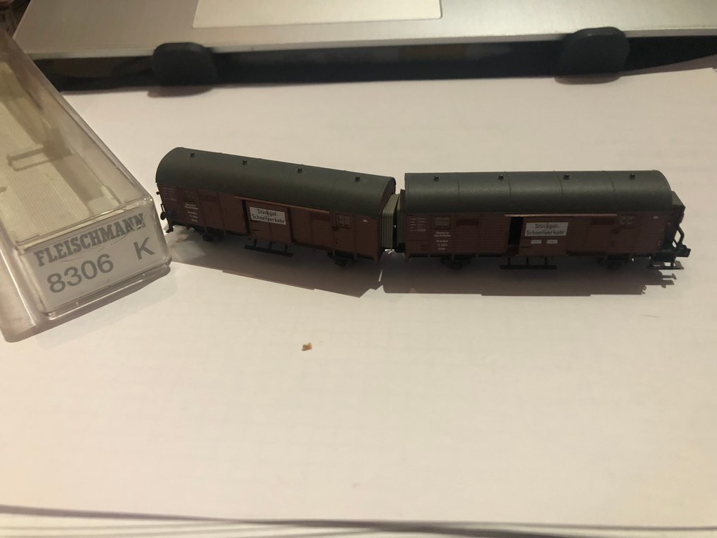 Fleischmann N - 8306k 8364k 838806k - Modellvonat vagon (3) - 3 vagon áruszállítás - DB #3.2