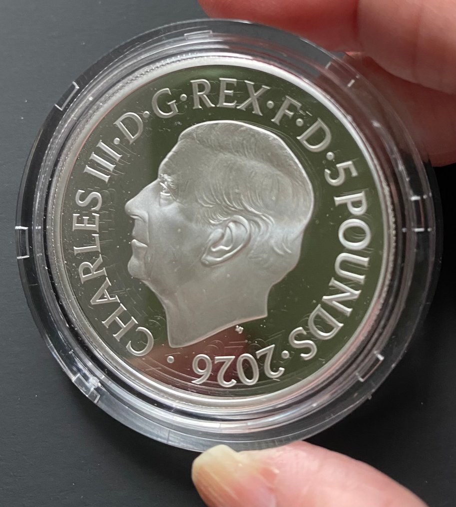 United Kingdom. 5 Pounds 2026 Portrait of Queen Elizabeth II second Effigy, Silver Proof  (No reserve price) #3.2