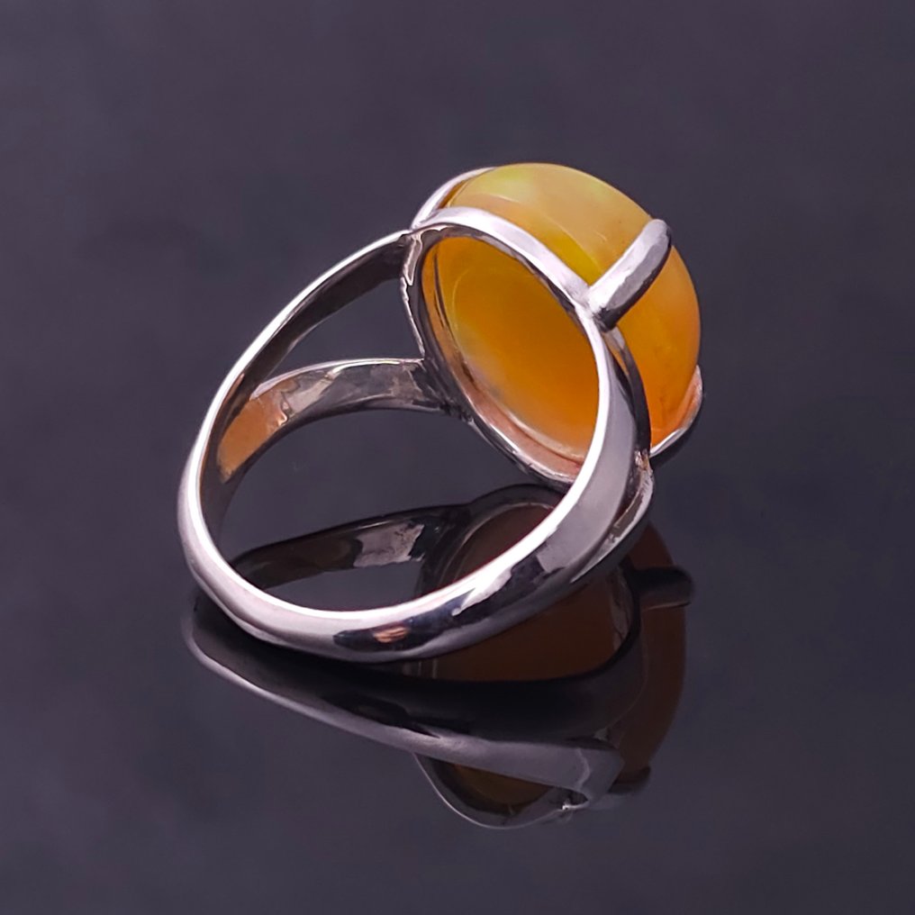 Opal - Silver - Ring - Large, Bright #4.3