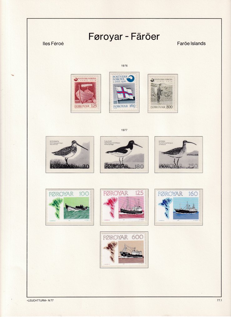 Wyspy Owcze 1975/2001 - Faroer 1975 - 2001 w albumie Leuchtturm i Davo #1.0