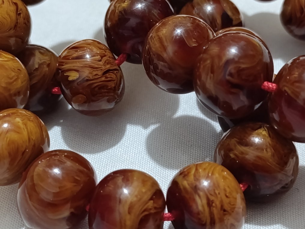  Ροζάριο - Κεχριμπάρι - 1970-1980 - Σπάνια Κομποσκοίνια Προσευχής  #3.2