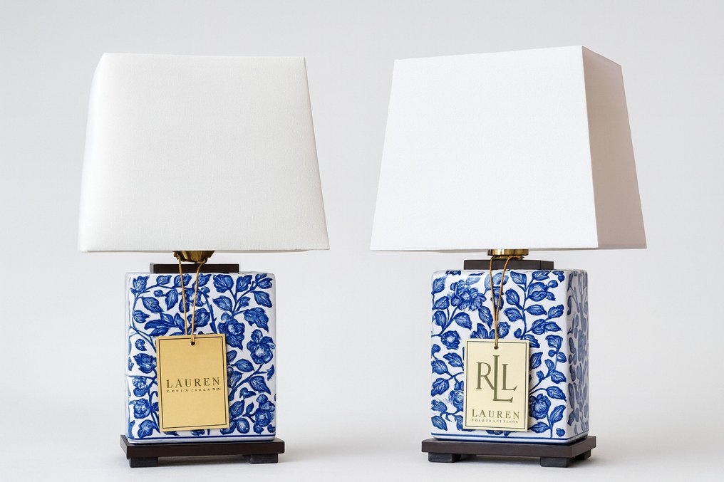 Ralph Lauren - Ralph Lauren Home - Φωτιστικό (2) - Ξύλο, Πορσελάνη, Ορείχαλκος - 2 τεμάχια, ζευγάρι #3.2