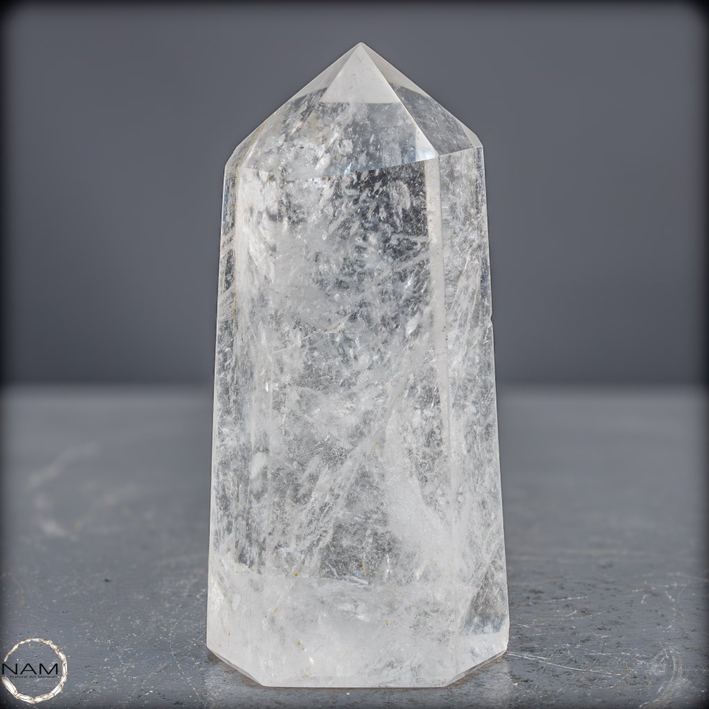 Obélisque de quartz girasol naturel Clarté lumineuse & douce lueur- 523.99 g #1.0