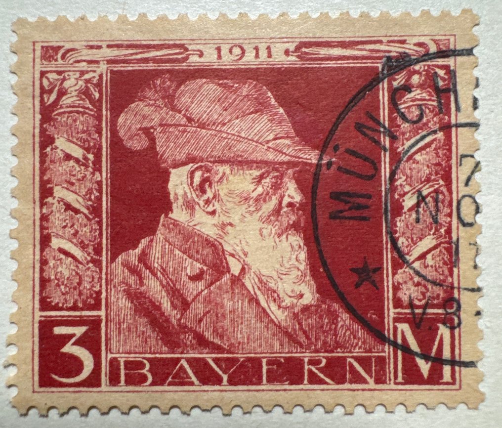 Bavaria 1911 - King Ludwig III – High Values 1–20 Mark - Michel 86–91 #3.2