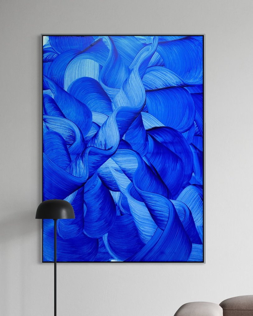 Anaïs LF - N°14 - Eclat Cobalt - Blue waves - Abstract art contemporary #1.0