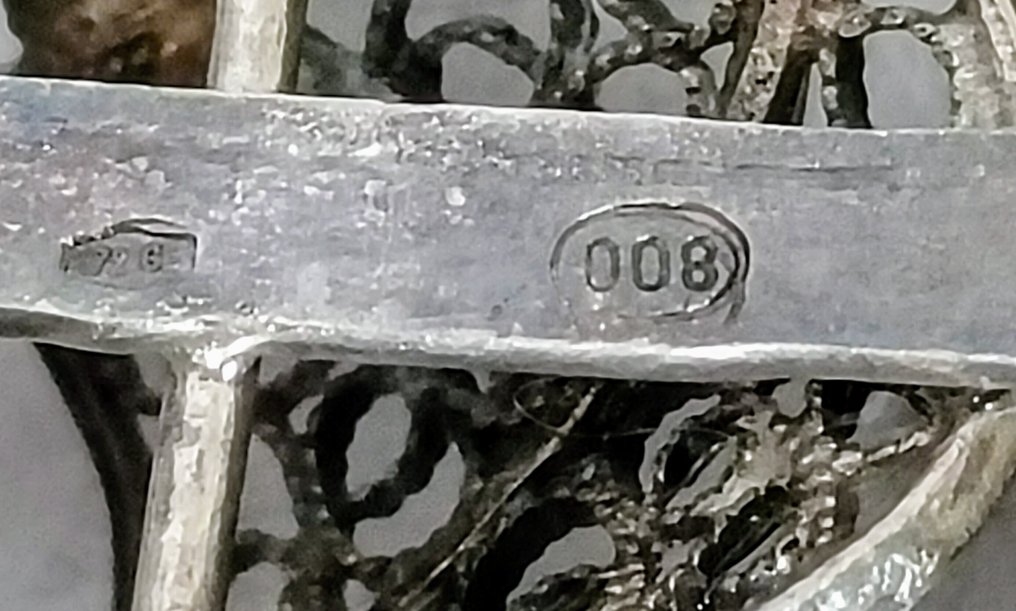 Pietro Evangelisti - Argint 800 - Rețea de navă cu pânze - Broșă - No Reserve #2.1