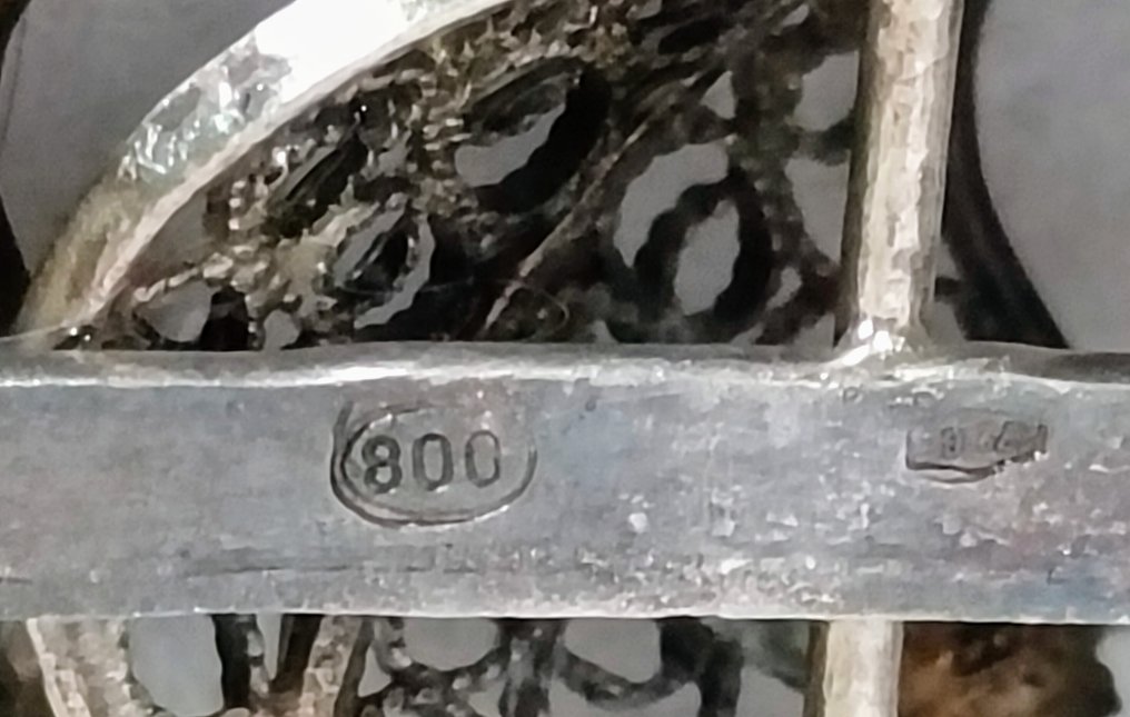 Pietro Evangelisti - Argint 800 - Rețea de navă cu pânze - Broșă - No Reserve #1.0