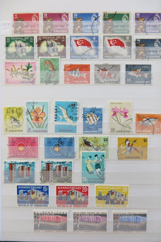 Singapur 1948/2017 - Partie in 2 Lagerbüchern #2.1