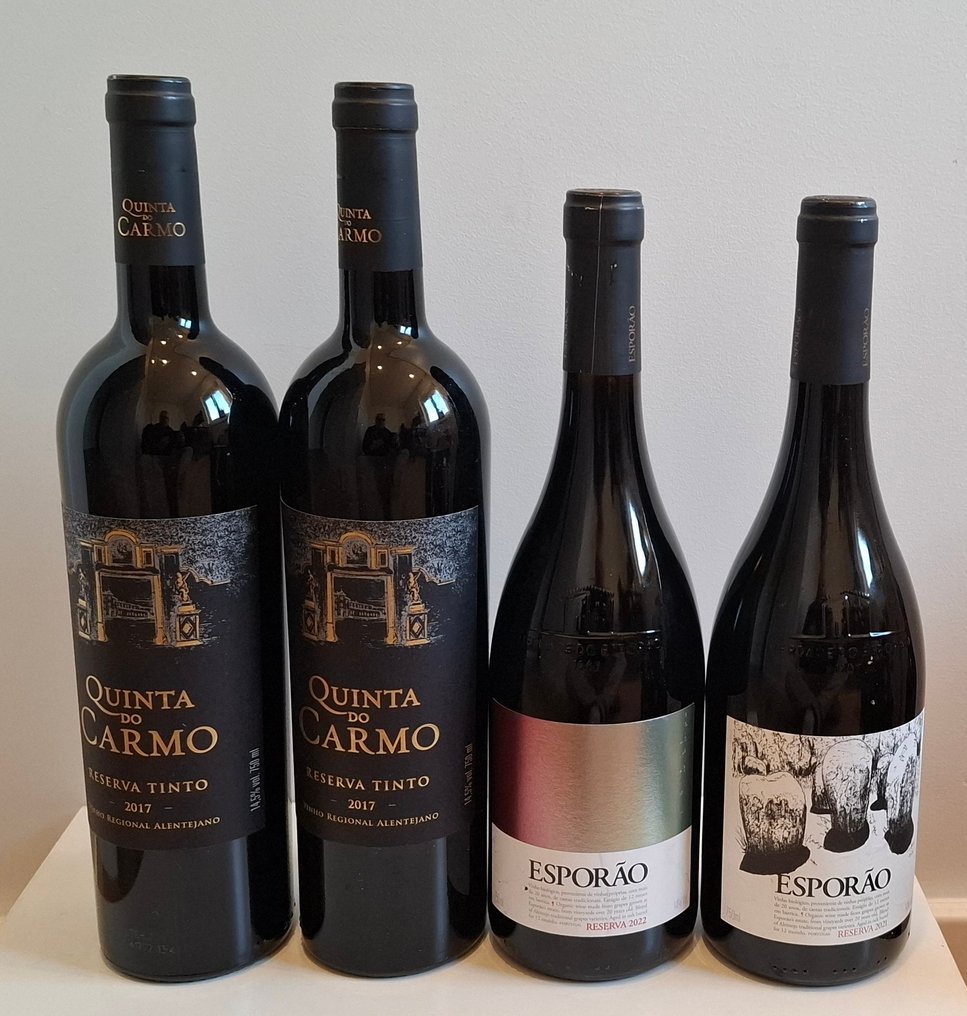 2017 Quinta do Carmo x2, 2022 & 2023 Herdade Esporão Tinto - Alentejo Reserva - 4 Flasker (0,75 L) #1.0