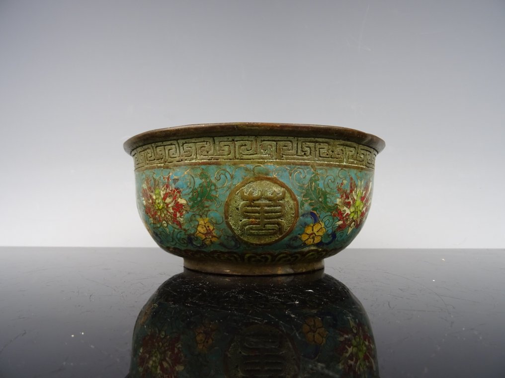 碗 - 青銅色, Cloisonné emaille - 乾隆时期的品牌和时期 #1.0