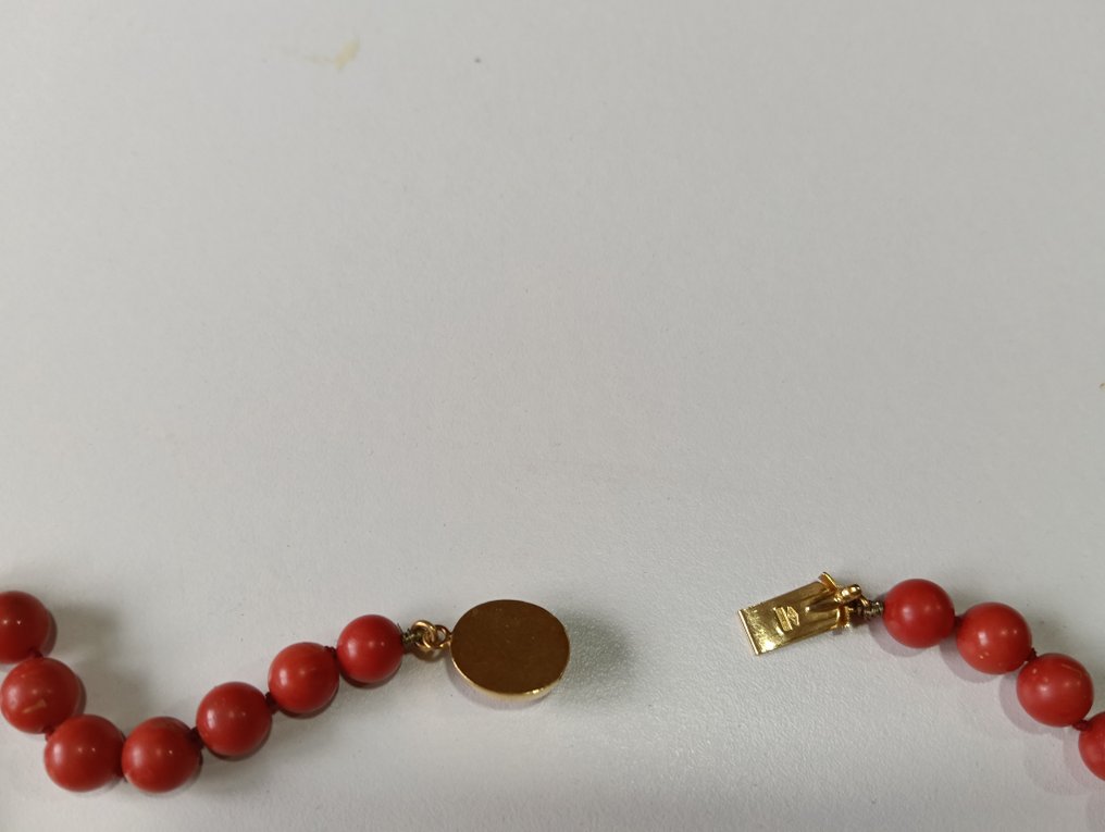 χωρίς τιμή ασφαλείας - Στολίδι στήθους - 18 καράτια Κίτρινο χρυσό Κοράλλι αίματος - Διαμάντι #4.3