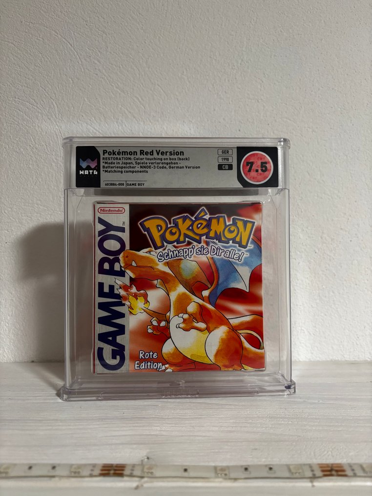 Nintendo - Gameboy Classic - Pokémon Rote Edition - graded WATA 7.5 CIB - Video game - In original box #1.0