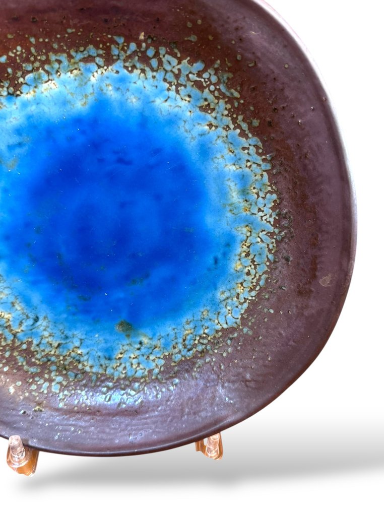 珍稀的有田南蛮拉皮斯釉盘——瓷器中的海洋深渊渐变 - 瓷器 - 日本 - 昭和年代(1926-1989) #3.2