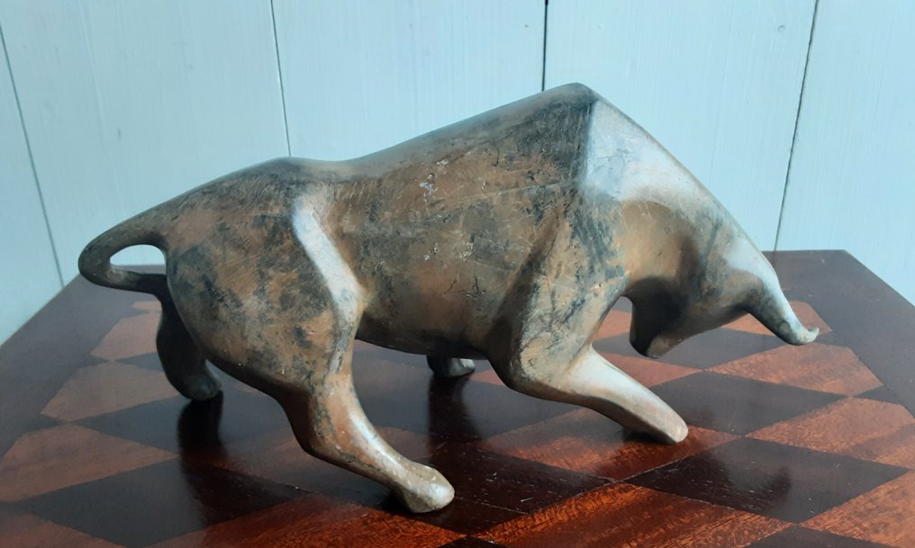 P. Chenet - Figure - Stier - 23 cm - Bronze #3.2