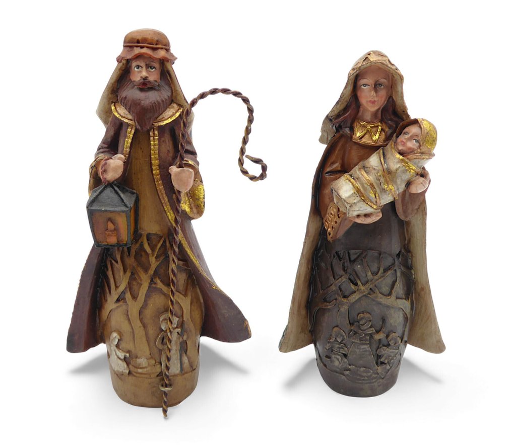 Nativity scene (6) - Model 'Nativity' with the Holy Family, 3x Wise Men (Melchior, Gaspar, Balthazar), Shepherd - - Composite #1.0