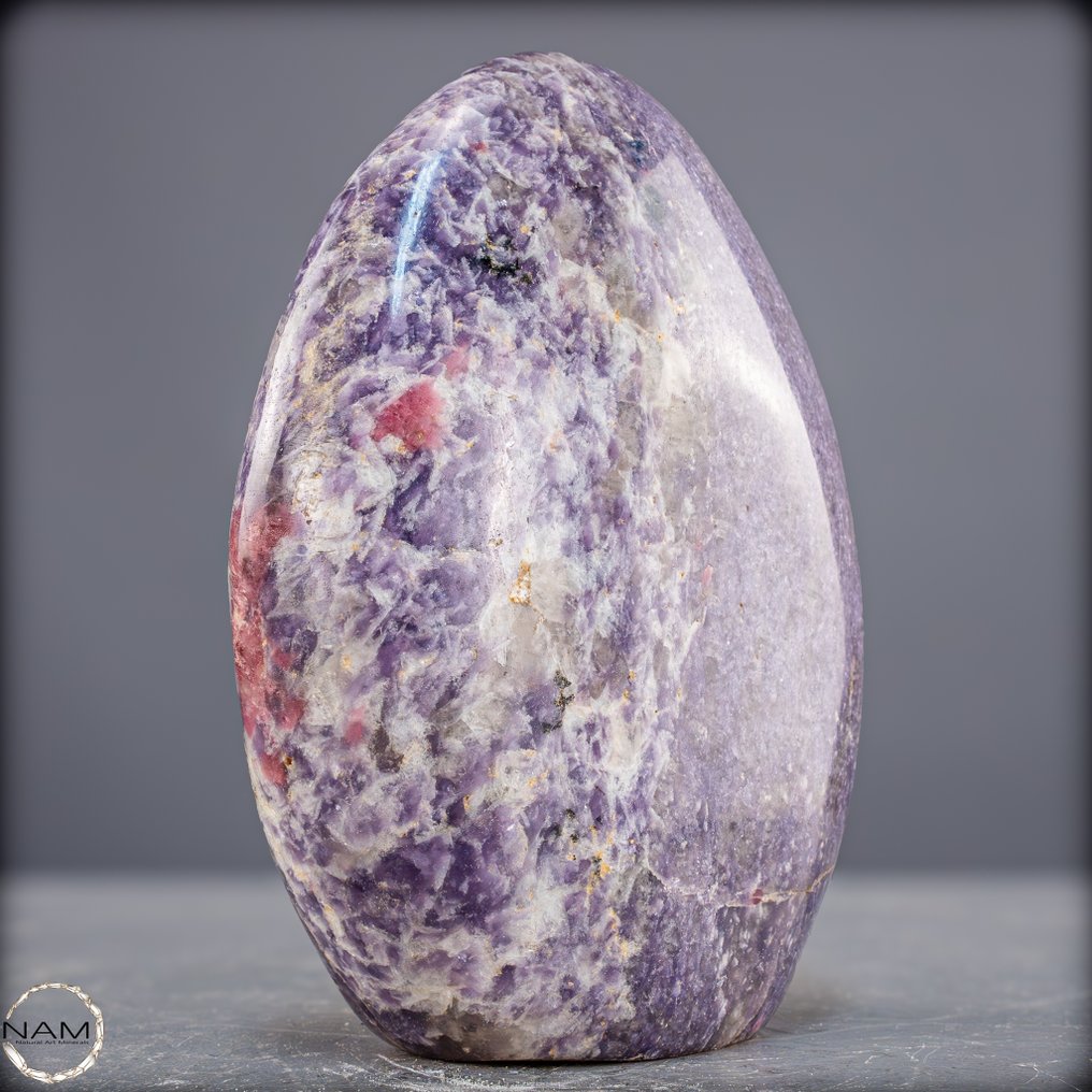 Formă liberă unică de Lepidolith/Einhornstein – Armonie, blândețe și forță interioară- 1600.15 g #1.0