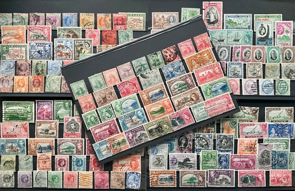 British Commonwealth 1876/1948 - Καλή διασκέδαση με 5 κάρτες, Bahamas, Bermuda, Cyprus, Grenada, Mauritius, Trinidad Tobago. - Michel #1.0