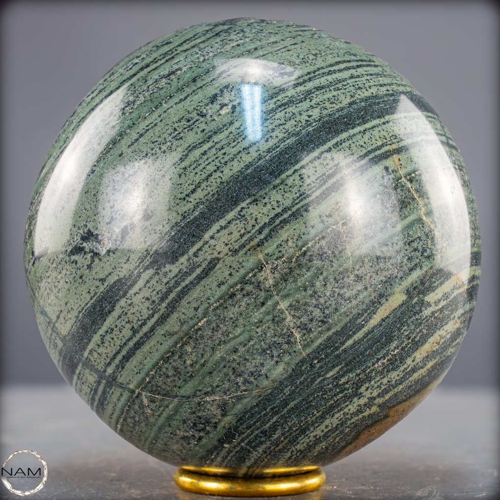 Minge naturală de jasp Kambaba Împământare blândă în formă liberă elegantă și curbată.- 3083.11 g #4.3