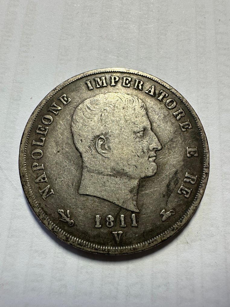 Italië, Koninkrijk (Napoleontisch) Napoleone. 5 Lire 1811 Venezia  (Zonder minimumprijs) #1.0