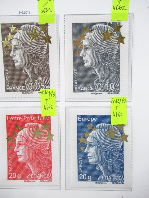 Frankreich 2012 - Briefmarkensammlung auf Davo-Seiten. #4.3