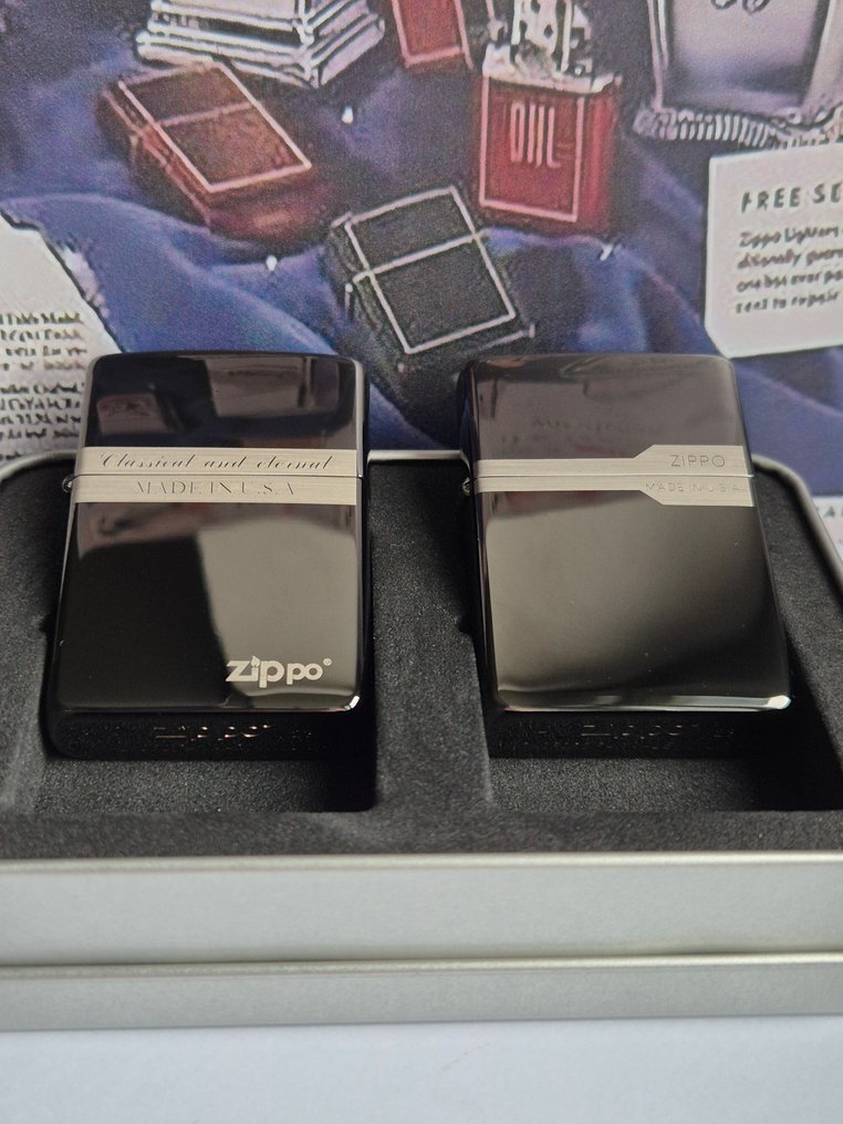 Zippo - Senza prezzo di riserva - Accendino - Acciaio (inossidabile) - (2) #1.0