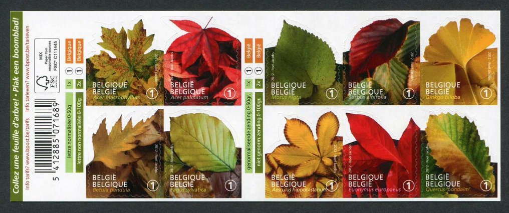 比利時 2007/2012 - 一组书籍，如图片中所示。 - tussen OBP/COB B74 en B132 #4.3