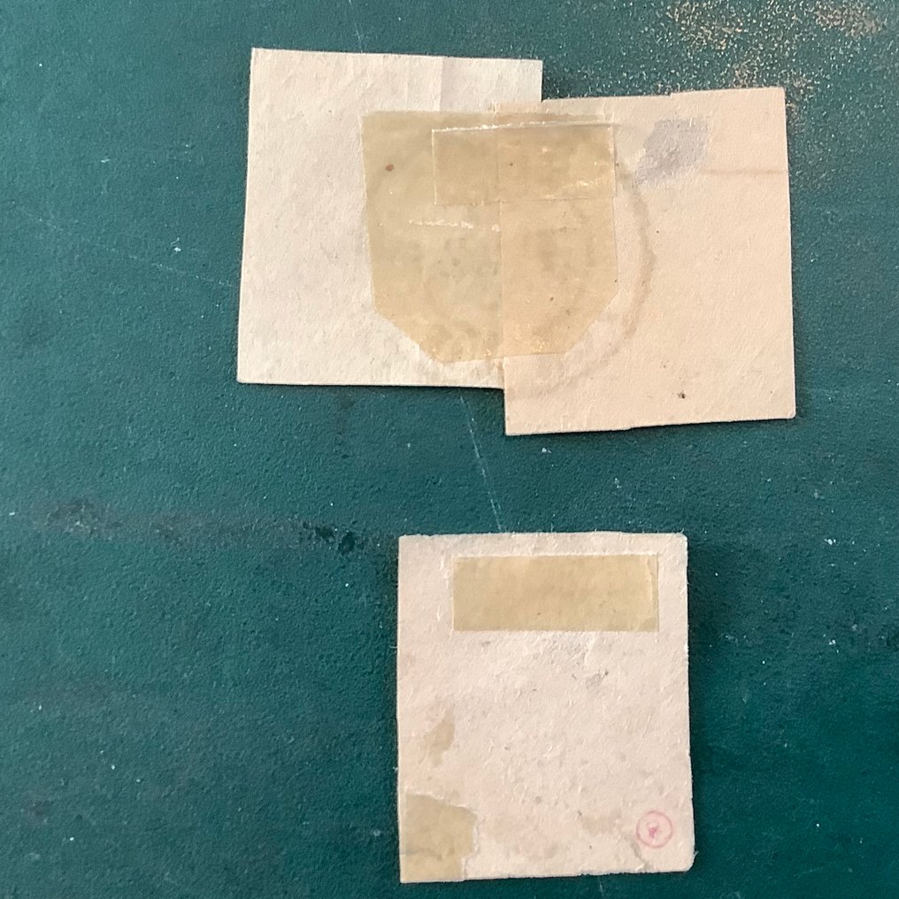 法國 1862 - 拿破仑帝国——三个带有斯穆恩（土耳其）日期印章的邮票 - Yvert 13 en 16 #1.0