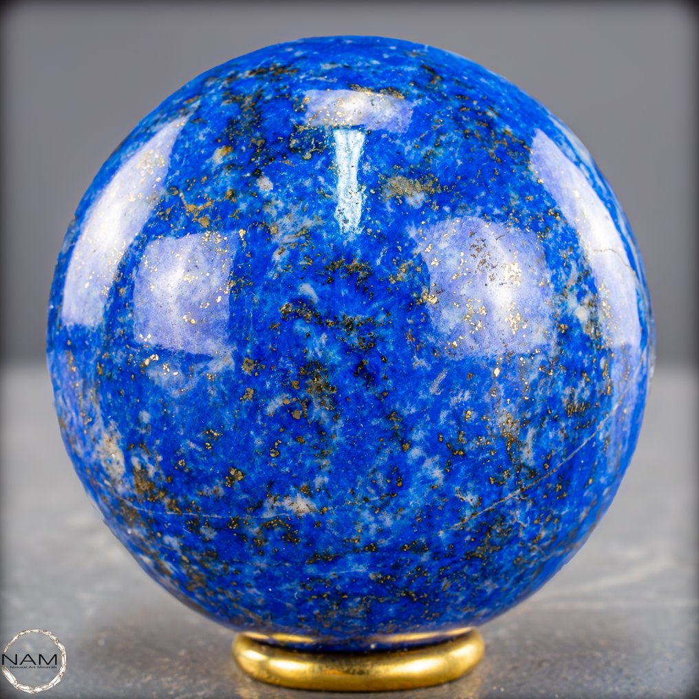 Unik Lapis Lazuli-kula – Kungarnas blå i fulländad form- 426.03 g #1.0
