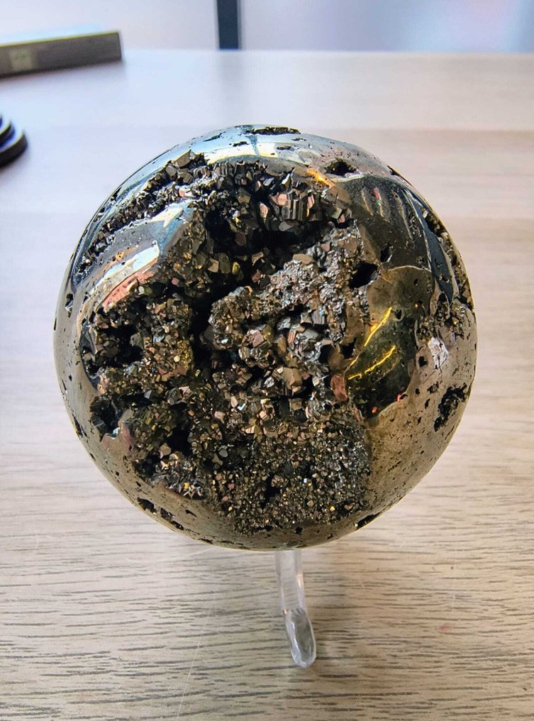 Σιδηροπυρίτης Σφαίρα - Ύψος: 52 mm - Πλάτος: 52 mm- 428 g - (1) #1.0