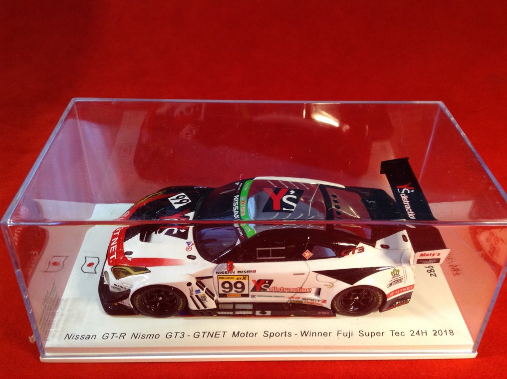 Spark 1:43 - Modellino di auto da corsa - ref. #SJ067 Nissan GT-R Nismo GT3 GTNET Motor Sport 1° 24h Fuji 2018 #99 - excellent quality - limited edition - hard to find today - numbered #286 of only 300 pcs #1.0