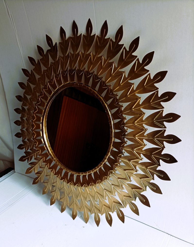 墙面镜子- 太阳镜 - 镀金黄铜 - Ø 70 厘米 #2.1