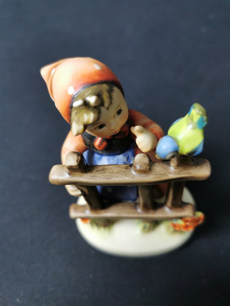 Statuetka, Vintage Hummel Goebel - Statuetta "Fruhlingsidyll Sings of Spring" #1948 - TMK6 - 10 cm - Porcelana #1.0
